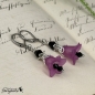 Preview: violette schwarze Ohrringe Schmuck Online Shop