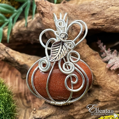 glücksbringer Kette by ELfentau Glück Kürbis Märchen Schmuck